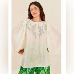 Farm rio Off-White lace Blouse